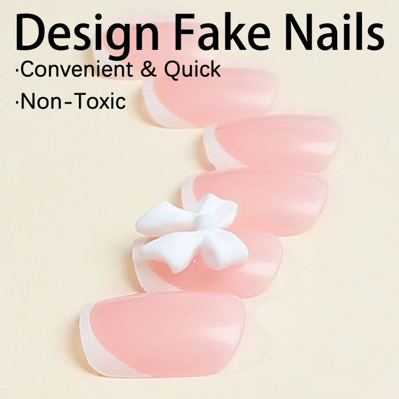 Press-On Nail Set Abstract Art Reusable Multiple Sizes