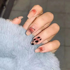 Press-On Nail Set Abstract Design Adhesive Backing & Comfortable Fit