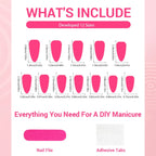 Press-On Nail Set Abstract Design Multiple Sizes