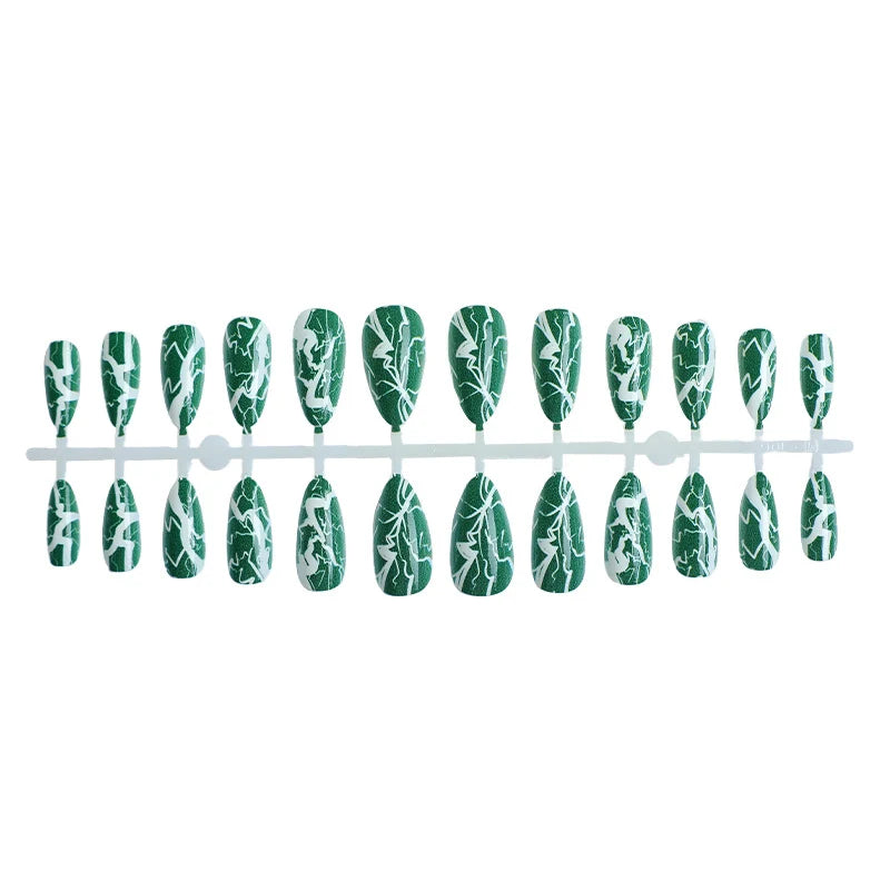 Press-On Nail Set Abstract Design Multiple Sizes