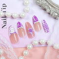 Press-On Nail Set Abstract Designs Long-Lasting & Comfortable Fit