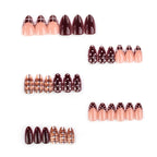 Press-On Nail Set Abstract Plaid & Dot Adhesive Tabs