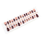 Press-On Nail Set Abstract Plaid & Dot Adhesive Tabs