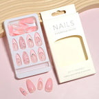 Press-On Nail Set Acrylic 3D Bow Set of 24