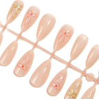 Press-On Nail Set Acrylic 3D Bow Set of 24
