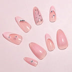 Press-On Nail Set Acrylic 3D Bow Set of 24