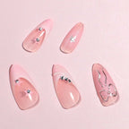 Press-On Nail Set Acrylic 3D Bow Set of 24