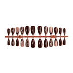 Press-On Nail Set Acrylic 3D Designs & Self-Adhesive