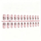 Press-On Nail Set Acrylic Black & Gold Glue-Free