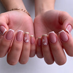 Press-On Nail Set Acrylic Floral 24-Piece