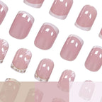 Press-On Nail Set Acrylic Floral 24-Piece