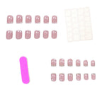 Press-On Nail Set Acrylic Floral 24-Piece