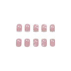 Press-On Nail Set Acrylic Floral 24-Piece