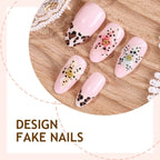 Press-On Nail Set Acrylic Floral & Animal Designs