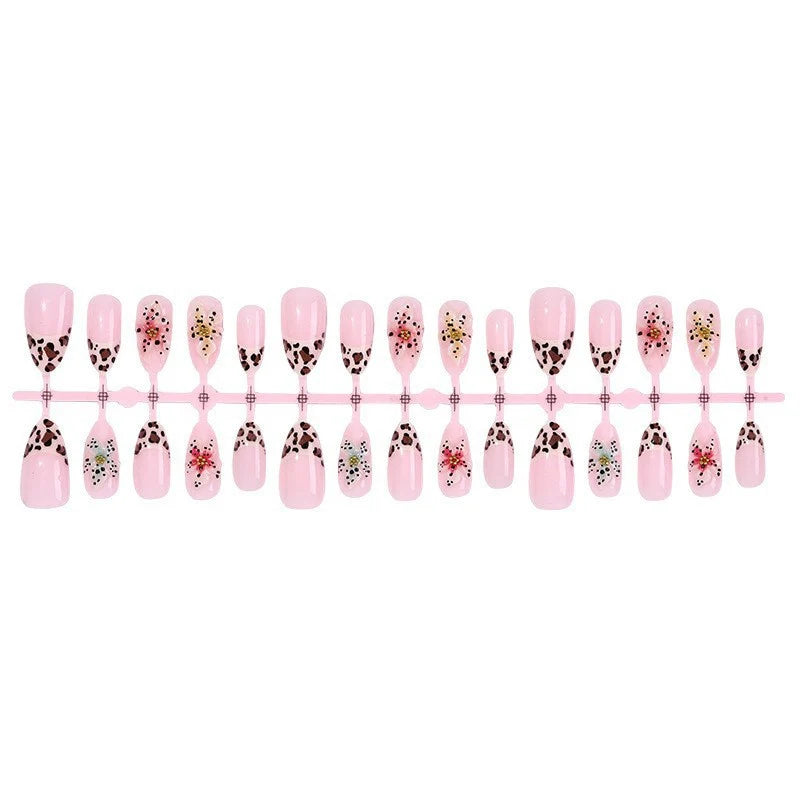 Press-On Nail Set Acrylic Floral & Animal Designs