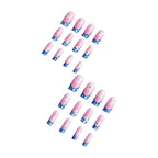 Press-On Nail Set Acrylic Floral Art Removable & Natural-Looking