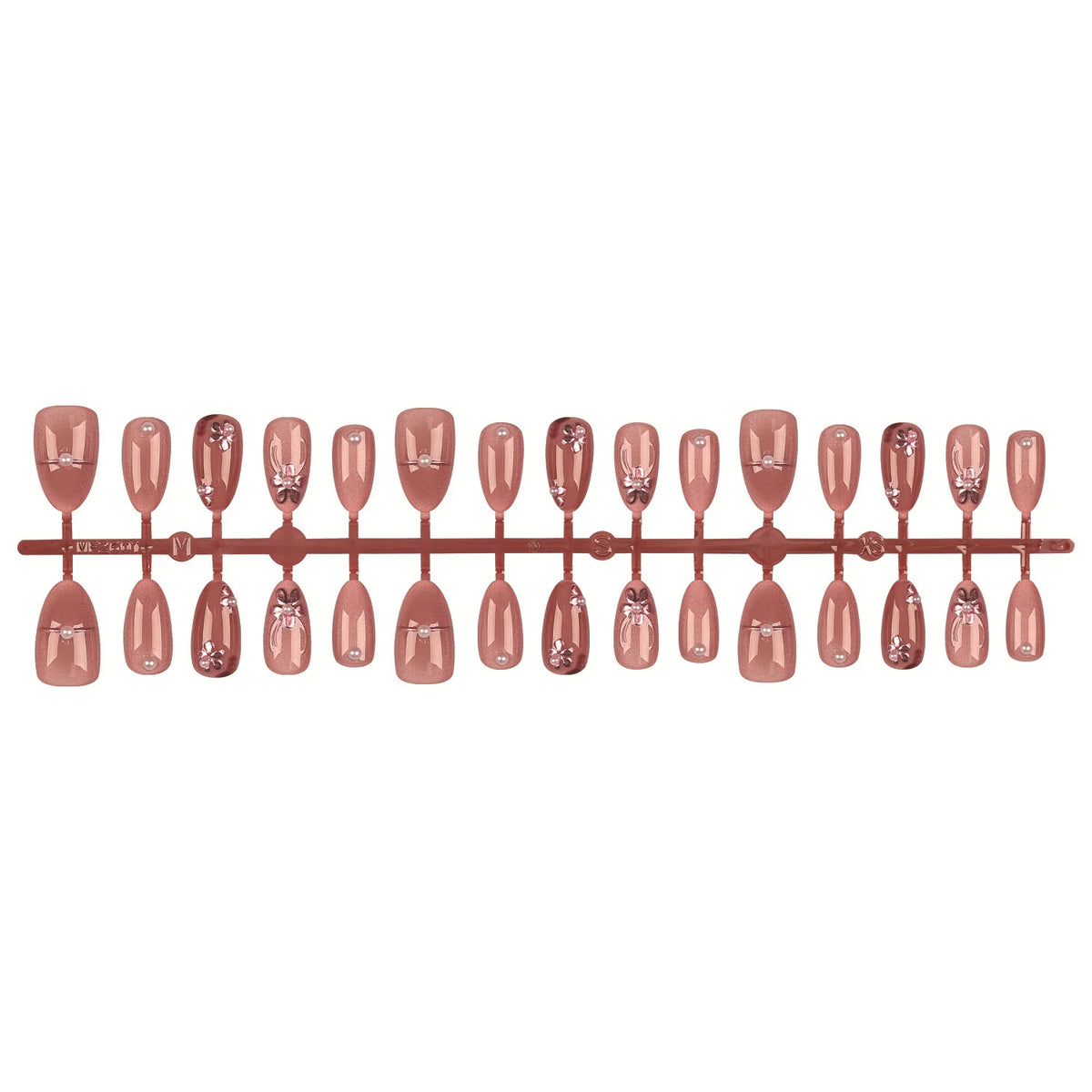 Press-On Nail Set Acrylic Floral Easy Application