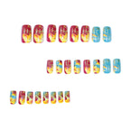 Press-On Nail Set Acrylic Floral Easy Application