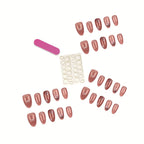 Press-On Nail Set Acrylic Floral Easy Application