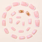 Press-On Nail Set Acrylic Floral Easy Application