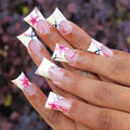 Press-On Nail Set Acrylic Floral Easy Application