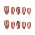Press-On Nail Set Acrylic Floral Easy Application