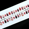 Press-On Nail Set Acrylic Floral Embossed Salon Quality