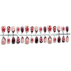 Press-On Nail Set Acrylic Floral Embossed Salon Quality