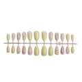 Press-On Nail Set Acrylic Floral & Gem Embellishments