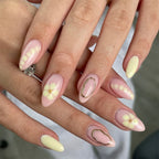Press-On Nail Set Acrylic Floral & Gem Embellishments