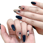 Press-On Nail Set Acrylic Floral Glossy Finish