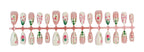 Press-On Nail Set Acrylic Floral Long Lasting