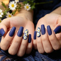 Press-On Nail Set Acrylic Floral Matte Comfortable Fit