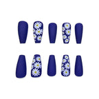 Press-On Nail Set Acrylic Floral Matte Comfortable Fit