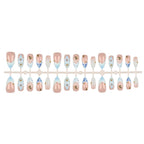 Press-On Nail Set Acrylic Floral & Shell Peel-And-Apply