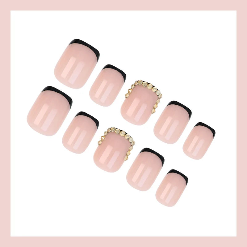 Press-On Nail Set Acrylic Glitter Adhesive Tabs