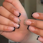 Press-On Nail Set Acrylic Glitter Adhesive Tabs