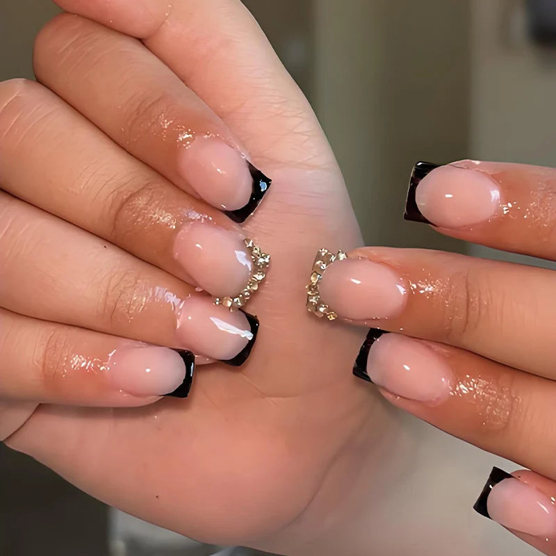 Press-On Nail Set Acrylic Glitter Adhesive Tabs