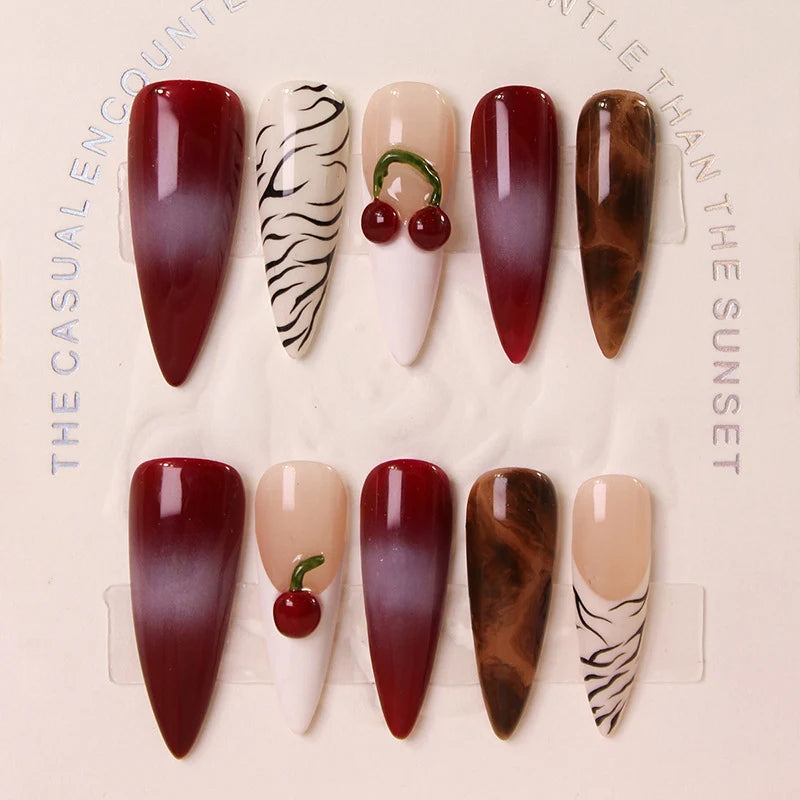 Press-On Nail Set Acrylic Modern Designs Easy-Apply