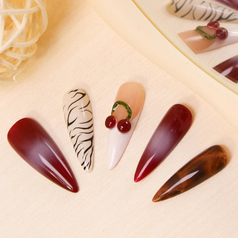 Press-On Nail Set Acrylic Modern Designs Easy-Apply