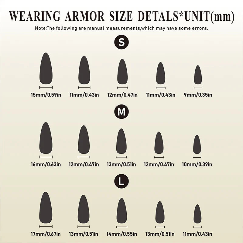 Press-On Nail Set Acrylic Modern Designs Easy-Apply