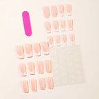 Press-On Nail Set Acrylic Pearl Accents Easy Application