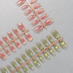 Press-On Nail Set Adhesive Backing Glossy Finish