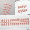 Press-On Nail Set Adhesive Backing Glossy Finish