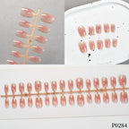 Press-On Nail Set Adhesive Backing Glossy Finish