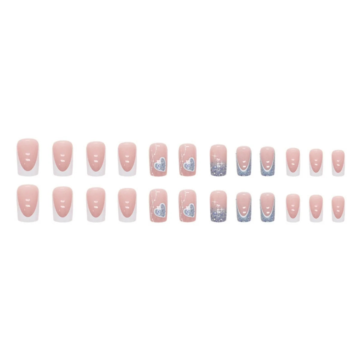 Press-On Nail Set Adhesive Backing Reusable Non-Toxic