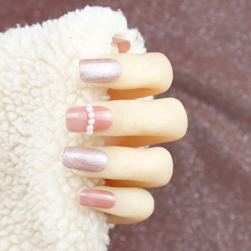 Press-On Nail Set Adhesive-Free Reusable Salon Finish