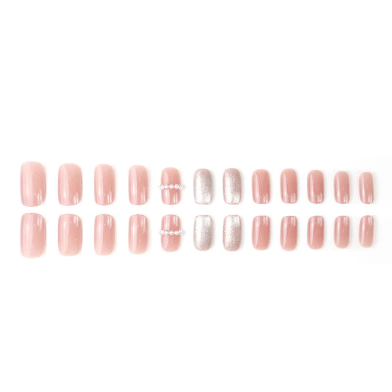 Press-On Nail Set Adhesive-Free Reusable Salon Finish