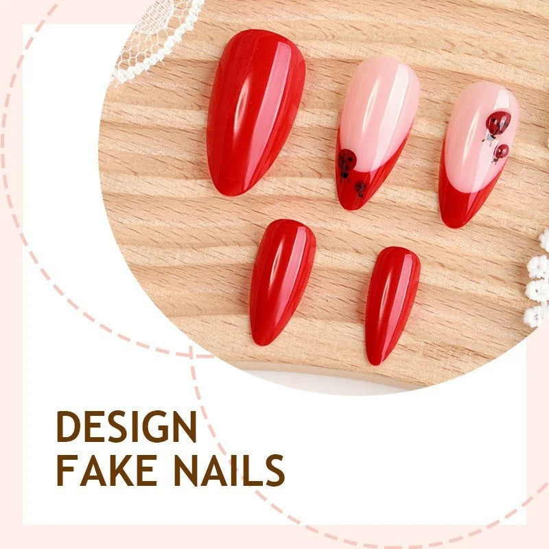 Press-On Nail Set Adhesive Included & Reusable