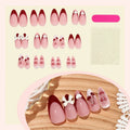 Press-On Nail Set Adhesive Strips Playful Accents